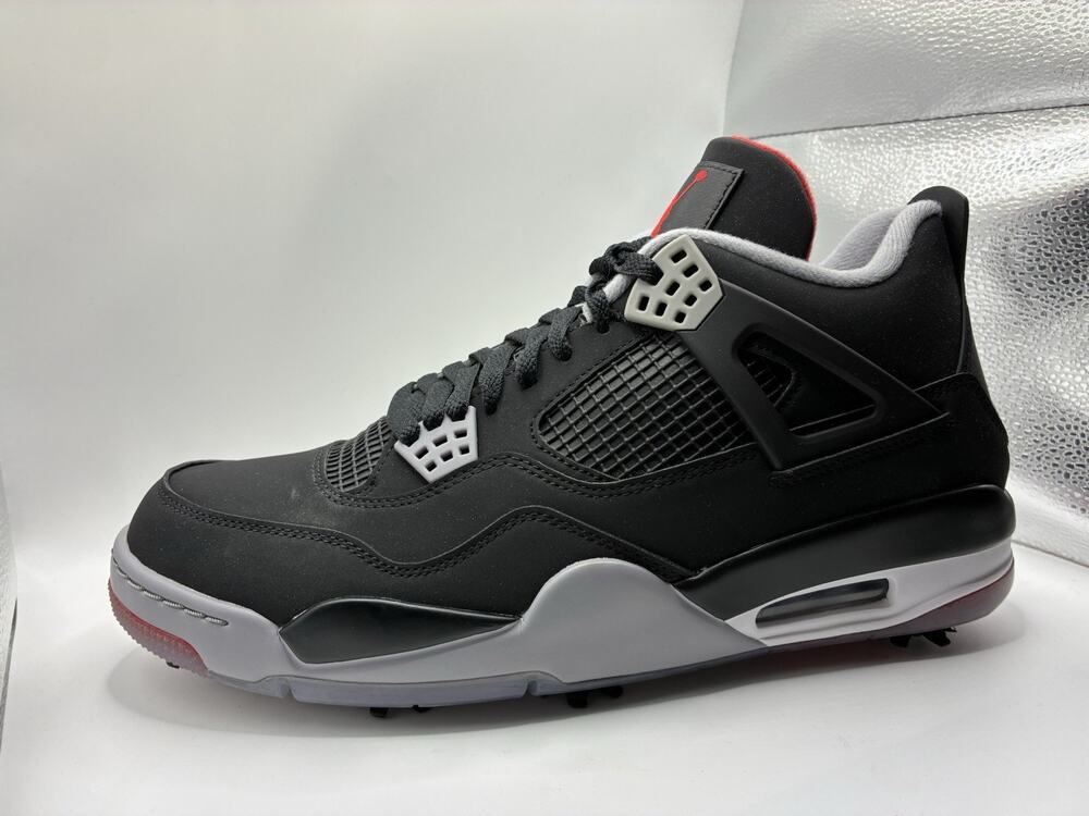 Nike Retro Air Jordan 4 Golf 'Bred' Men's CU9981-002 SZ 12 New With Box PGA Golf